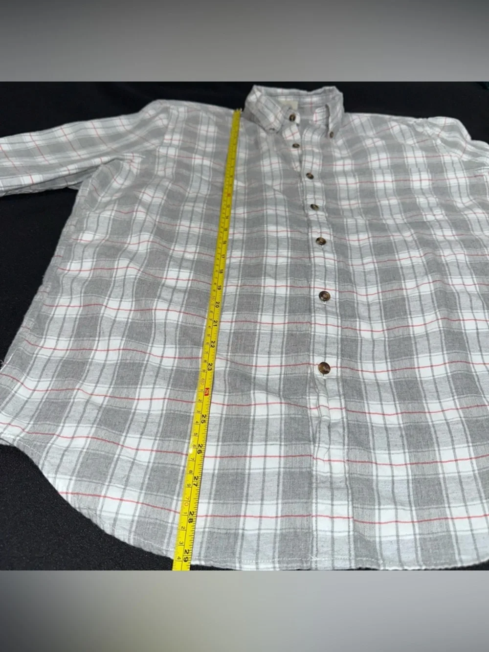 J.Crew Men's Gray Plaid Button-Down Shirt‎ lightweight flannel size large